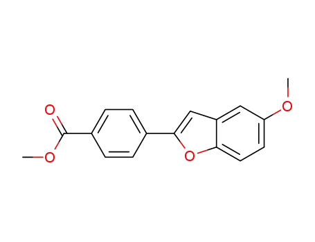 Molecular Structure of 551002-17-6 (4-(5-Methoxy-benzofuran-2-yl)-benzoic acid methyl ester)