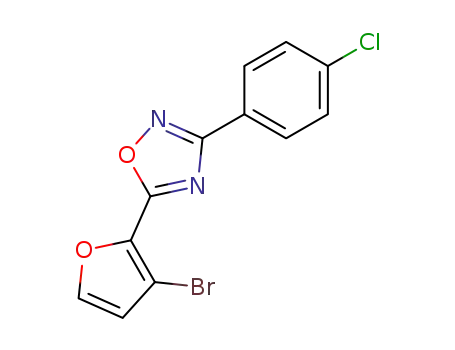 5-(3-bromo-furan-2-yl)-3-(4-chloro-phenyl)-[1,2,4]-oxadiazole