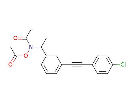 Molecular Structure of 141697-46-3 (Acetamide, N-(acetyloxy)-N-[1-[3-[(4-chlorophenyl)ethynyl]phenyl]ethyl]-)