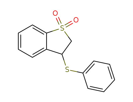 Molecular Structure of 246168-99-0 (3-phenylsulfanyl-2,3-dihydro-benzo[<i>b</i>]thiophene-1,1-dioxide)