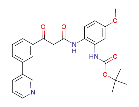 {5-methoxy-2-[3-oxo-3-(3-pyridin-3-yl-phenyl)-propionylamino]-phenyl}-carbamic acid tert-butyl ester