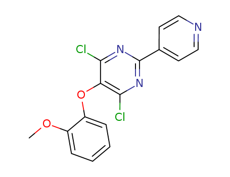 Pyrimidine, 4,6-dichloro-5-(2-methoxyphenoxy)-2-(4-pyridinyl)-