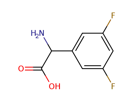 Molecular Structure of 199327-33-8 (AMINO-(3,5-DIFLUORO-PHENYL)-ACETIC ACID)