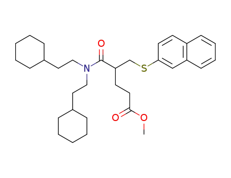 Pentanoic acid,
5-[bis(2-cyclohexylethyl)amino]-4-[(2-naphthalenylthio)methyl]-5-oxo-,
methyl ester
