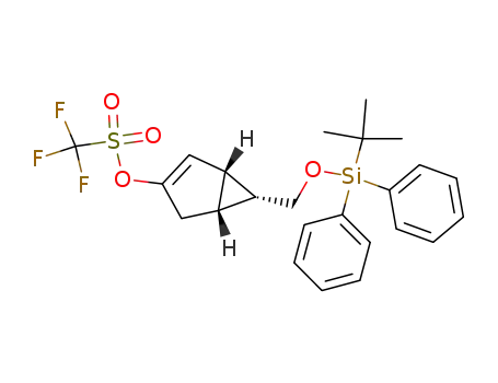Molecular Structure of 497839-38-0 ((+)-(1S,5R,6R)-6-(tert-butyldimethylsilyloxymethyl)bicyclo[3.1.0]hex-2-en-3-yl triflate)