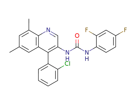 4-(2-chlorophenyl)-3-[3-(2,4-difluorophenyl)ureido]-6,8-dimethylquinoline