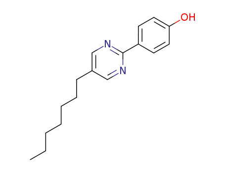 Molecular Structure of 58415-62-6 (2-(4Hydroxyphenyl)-5-n-heptylpyrimidine)