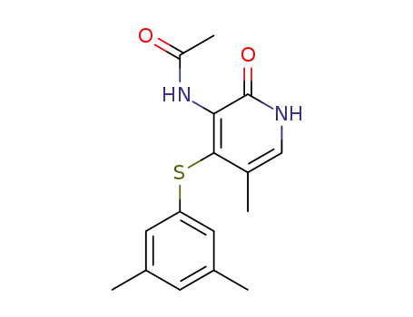 N-{4-[(3,5-dimethylphenyl)sulfanyl]-5-methyl-2-oxo-1,2-dihydropyridin-3-yl}acetamide