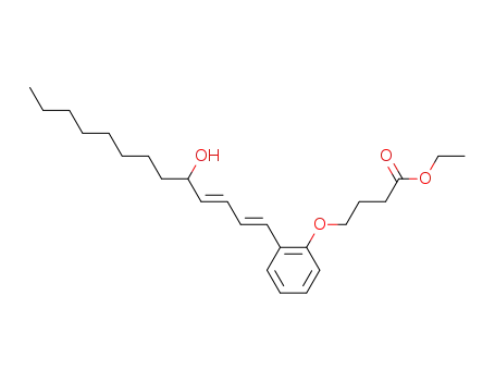 4-[2-[(1E,3E)-(5RS)-5-hydroxy-1,3-tridecadienyl]-phenoxy]-butyric acid ethyl ester