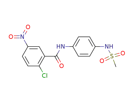Molecular Structure of 372095-08-4 (Benzamide, 2-chloro-N-[4-[(methylsulfonyl)amino]phenyl]-5-nitro-)