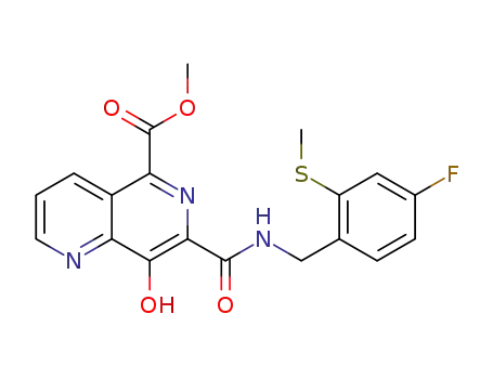 methyl 7-({[4-fluoro-2-(methylthio)benzyl]amino}-carbonyl)-8-hydroxy-1,6-naphthyridine-5-carboxylate