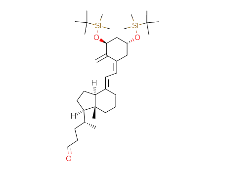 Molecular Structure of 135604-76-1 ((5Z,7E)-(1S,3R)-1,3-bis<(t-butyldimethylsilyl)oxy>-9,10-secochola-5,7,10(19)-trien-24-al)