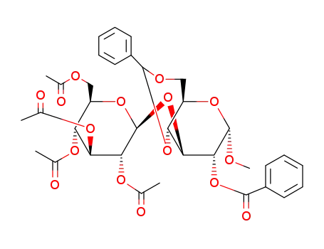 메틸3-O-(2,3,4,6-테트라-O-아세틸-bD-글루코피라노실)-4,6-O-벤질리덴-2-O-벤조일-aD-글루코피라노사이드
