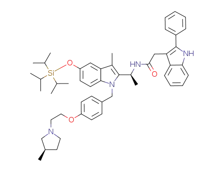<i>N</i>-[1-(3-methyl-1-{4-[2-(3-methyl-pyrrolidin-1-yl)-ethoxy]-benzyl}-5-triisopropylsilanyloxy-1<i>H</i>-indol-2-yl)-ethyl]-2-(2-phenyl-1<i>H</i>-indol-3-yl)-acetamide