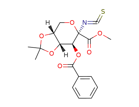methyl (3-O-benzoyl-2-deoxy-4,5-O-isopropylidene-α-D-arabino-hex-2-ulopyranosyl isothiocyanate)onate