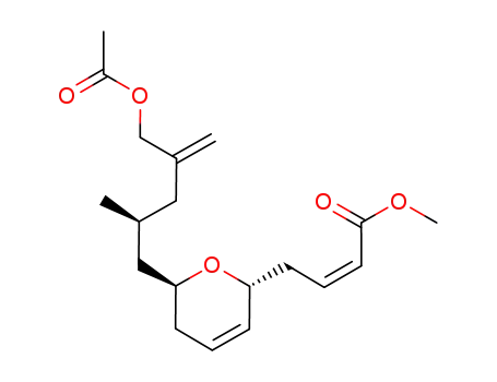 4-[6-(4-acetoxymethyl-2-methyl-pent-4-enyl)-5,6-dihydro-2<i>H</i>-pyran-2-yl]-but-2-enoic acid methyl ester