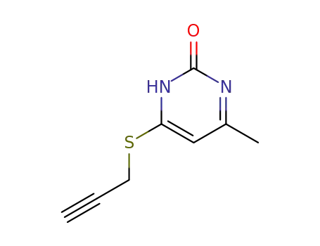 Molecular Structure of 105279-32-1 (2(1H)-Pyrimidinone, 6-methyl-4-(2-propynylthio)-)