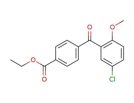 Molecular Structure of 872088-13-6 (4-(5-CHLORO-2-METHOXYBENZOYL)BENZOIC ACID ETHYL ESTER)