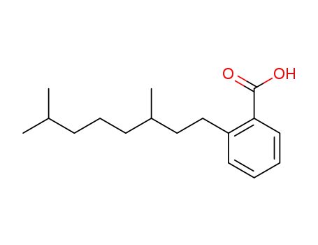 Molecular Structure of 908368-67-2 ((RS)-2-(3,7-dimethyloctyl)benzoic acid)
