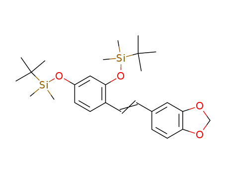 1-(3,4-methylenedioxyphenyl)-2-(2,4-di-O-tert-butyldimethylsiloxyphenyl)ethene