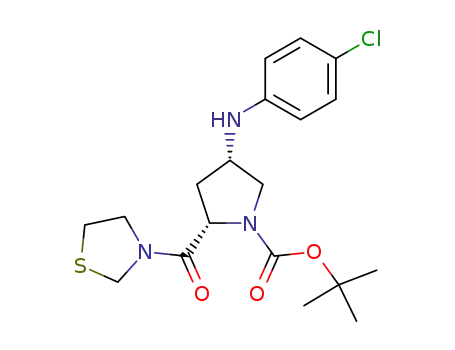 3-((2S,4S)-1-tert-butoxycarbonyl-4-(4-chlorophenyl)amino-2-pyrrolidinylcarbonyl)-1,3-thiazolidine