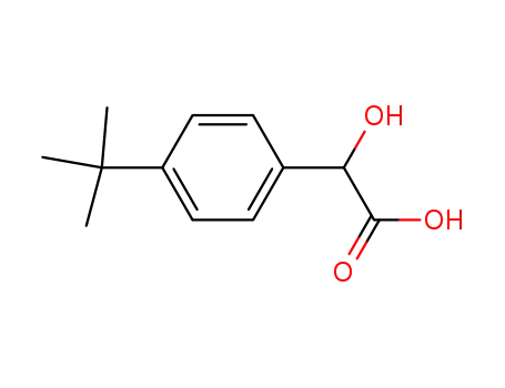 Molecular Structure of 100257-22-5 ((rac)-2-(4-(tert-butyl)phenyl)-2-hydroxyacetic acid)