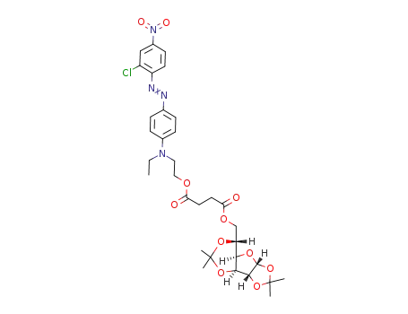succinic acid 2-{[4-(2-chloro-4-nitro-phenylazo)-phenyl]-ethyl-amino}-ethyl ester 2,2,5,5-tetramethyl-tetrahydro-1,3,4,6,8-pentaoxa-cyclopenta[<i>a</i>]inden-7-ylmethyl ester