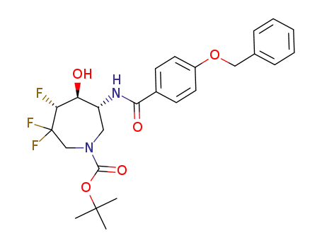 (4R,5S,6R)-6-(4-(benzyloxy)benzamido)-3,3,4-trifluoro-5-hydroxyazepane-1-carboxylic acid tert-butyl ester