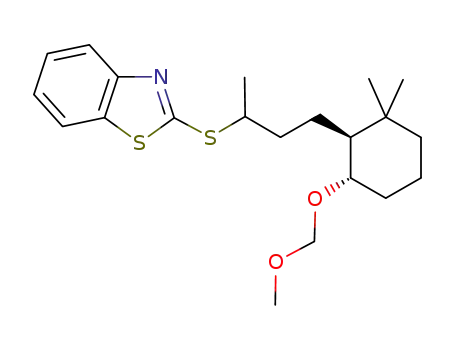 (1S,6S)-(+)-2,2-dimethyl-1-[3'-(benzothiazole-2''-sulfanyl)butyl]-6-methoxymethyloxycyclohexane