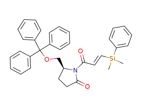 (S)-1-[(E)-3-(Dimethyl-phenyl-silanyl)-acryloyl]-5-trityloxymethyl-pyrrolidin-2-one