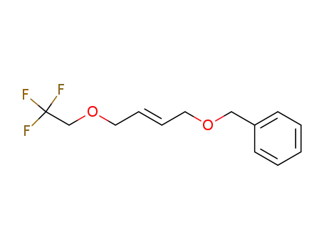 Molecular Structure of 881381-76-6 (Benzene, [[[(2E)-4-(2,2,2-trifluoroethoxy)-2-butenyl]oxy]methyl]-)