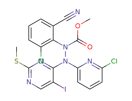 methyl 1-(2-chloro-6-cyanophenyl)-2-(6-chloropyridin-2-yl)-2-[5-iodo-2-(methylthio)pyrimidin-4-yl]hydrazinecarboxylate