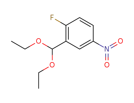 Molecular Structure of 773850-31-0 (2-fluoro-5-nitrobenzaldehyde diethylacetal)