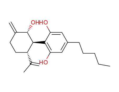 Molecular Structure of 380495-68-1 (1,3-Benzenediol,
2-[(1R,2R,6R)-2-hydroxy-3-methylene-6-(1-methylethenyl)cyclohexyl]-5-
pentyl-)