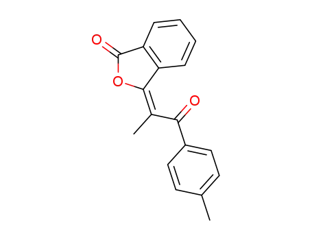 Molecular Structure of 925670-73-1 (1(3H)-Isobenzofuranone,
3-[1-methyl-2-(4-methylphenyl)-2-oxoethylidene]-, (3E)-)