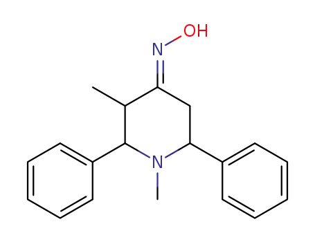 Molecular Structure of 67687-94-9 ((4Z)-1,3-dimethyl-2,6-diphenylpiperidin-4-one oxime)