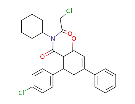 6-(4-Chloro-phenyl)-2-oxo-4-phenyl-cyclohex-3-enecarboxylic acid (2-chloro-acetyl)-cyclohexyl-amide