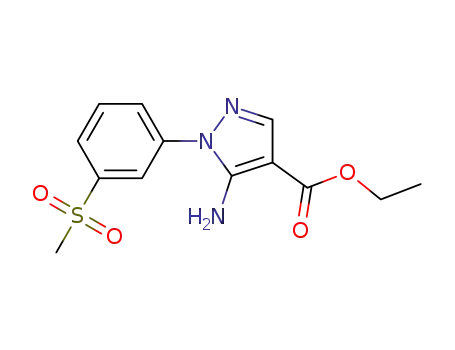 5-amino-1-(3-methanesulfonyl-phenyl)-1H-pyrazole-4-carboxylic acid ethyl ester