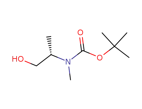 Molecular Structure of 264128-48-5 (Carbamic acid, [(1S)-2-hydroxy-1-methylethyl]methyl-, 1,1-dimethylethyl ester (9CI))