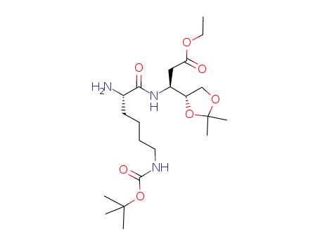 3-(2-amino-6-<i>tert</i>-butoxycarbonylamino-hexanoylamino)-3-(2,2-dimethyl-[1,3]dioxolan-4-yl)-propionic acid ethyl ester