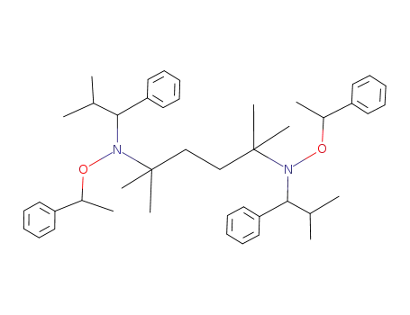 Molecular Structure of 870484-01-8 (2,5-Hexanediamine,
2,5-dimethyl-N,N'-bis(2-methyl-1-phenylpropyl)-N,N'-bis(1-phenylethoxy
)-)