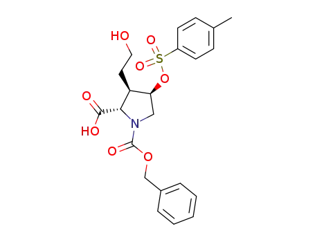 1,2-Pyrrolidinedicarboxylic acid,
3-(2-hydroxyethyl)-4-[[(4-methylphenyl)sulfonyl]oxy]-, 1-(phenylmethyl)
ester, (2S,3R,4R)-