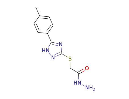 Molecular Structure of 1514931-13-5 (2-{[5-(4-methylphenyl)-1H-1,2,4-triazol-3-yl]sulfanyl}acetohydrazide)