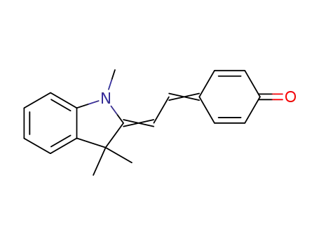 Molecular Structure of 10017-85-3 (2,5-Cyclohexadien-1-one,4-[2-(1,3-dihydro-1,3,3-trimethyl-2H-indol-2-ylidene)ethylidene]-)