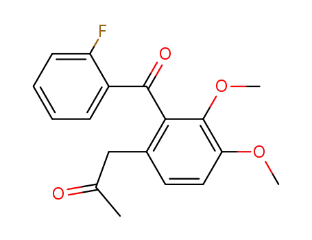 Molecular Structure of 924280-03-5 (2-Propanone, 1-[2-(2-fluorobenzoyl)-3,4-dimethoxyphenyl]-)