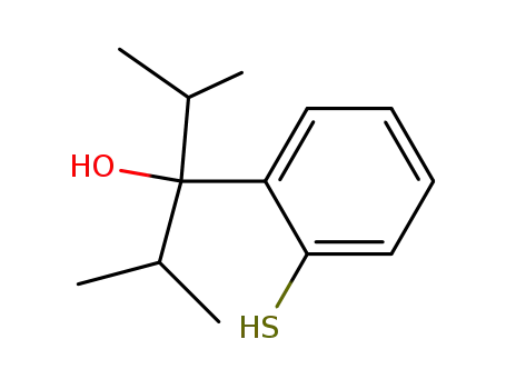 Molecular Structure of 888497-18-5 (3-(2-mercaptophenyl)-2,4-dimethylpentan-3-ol)