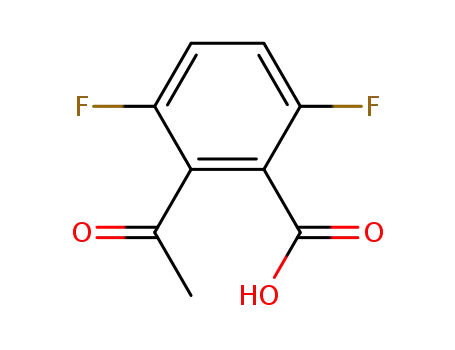 Molecular Structure of 319457-34-6 (2-ACETYL-3,6-DIFLUOROBENZOIC ACID)