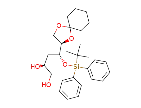 Molecular Structure of 885065-63-4 ((2S,4R,5R)-4-tert-butyldiphenylsilyloxy-5,6-cyclohexylidenedioxyhexane-1,2-diol)