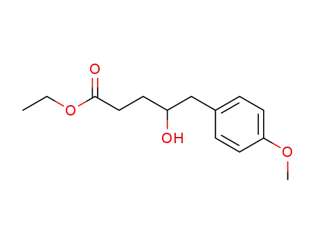 Molecular Structure of 871329-38-3 (ethyl 4-hydroxy-5-(4-methoxyphenyl)pentanoate)