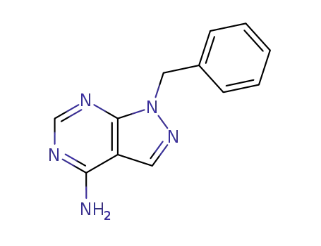 Molecular Structure of 5444-61-1 (1-Benzyl-1H-pyrazolo[3,4-d]pyriMidin-4-aMine)
